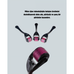 Mey İthalat® 540 İğneli Titanyum Dermaroller Profesyonel Ev Tipi Cilt Yenileme Aparatı