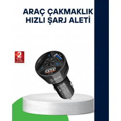 Mey İthalat® 55W Hızlı Araç Şarj Cihazı Quick Charge 3.0 ve PD Destekli