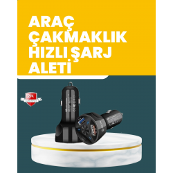 Mey İthalat® 55W Hızlı Şarj Araç Çakmaklık Adaptörü QC 3.0 PD