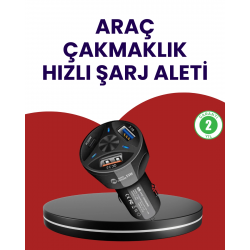 Mey İthalat® 55W PD ve Quick Charge 3.0 Destekli Polygold Araç Şarj Adaptörü