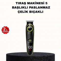 Mey İthalat® 5’i 1 Arada Erkek Bakım Seti Şarjlı Suya Dayanıklı Çok Fonksiyonlu
