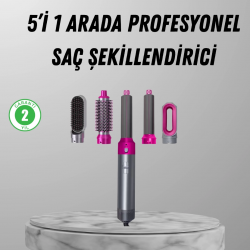 Mey İthalat® 5’i 1 Arada Saç Şekillendirici Set Kuaför Düzeyinde Performans ve Ergonomik Tasarım