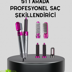 Mey İthalat® 5’i 1 Arada Saç Şekillendirme Makinesi Hızlı Kuruma ve Kuaför Kalitesinde Sonuç