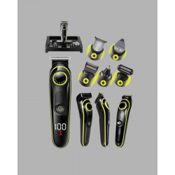 Mey İthalat® 5’i 1 Arada Şarjlı Tıraş Makinesi – Paslanmaz Çelik Başlıklı, Yüz ve Vücut Bakım Cihazı