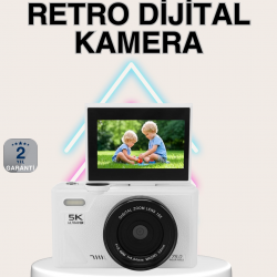 Mey İthalat® 5K Dijital Kamera Otofokus WiFi Aktarım ve 18x Dijital Zoom