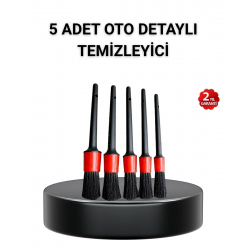 Mey İthalat® 5’li Detay Temizlik Fırçası Seti Araç İç Dış Jant Motor Çok Amaçlı