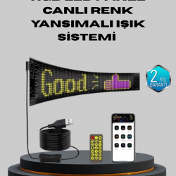 Mey İthalat® 5V USB Akıllı Piksel LED Panel – Mobil Uygulama Kontrollü, Renkli Işık Efektli