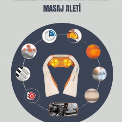 Mey İthalat® 6 Başlıklı Isıtmalı Masaj Cihazı – Tüm Vücut İçin Derin Kas Masajı