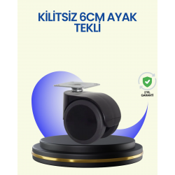 Mey İthalat® 6 cm Döner Kilitsiz Ayak Tek Parça