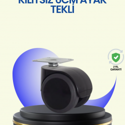 Mey İthalat® 6 cm Döner Kilitsiz Ayak Tek Parça