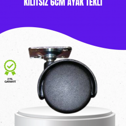 Mey İthalat® 6 cm Kilitsiz Masa Ayağı Tekli Döner Tekerlek