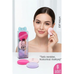 Mey İthalat® 6'lı Makyaj Süngeri Seti – Yumuşak Dokulu, Latex-Free, Pürüzsüz Uygulama İçin İdeal