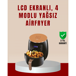 Mey İthalat® 6 Litre Büyük Kapasiteli Dokunmatik Airfryer 2400W Yağsız Fritöz