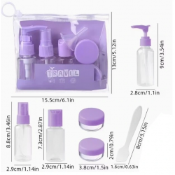 Mey İthalat® 6 Parça Renkli Kapaklı Seyahat İçin Boş Şişe Seti