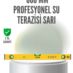 Mey İthalat® 600 mm Su Terazisi Sarı Dayanıklı Gövde Hassas Ölçüm