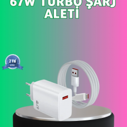 Mey İthalat® 67 Watt Güçlü Turbo Şarj Aleti Samsung Note 10 Note 20 Uyumlu