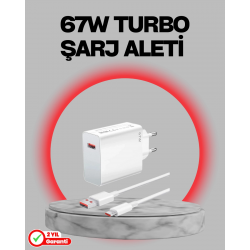 Mey İthalat® 67 Watt Turbo Destekli Şarj Cihazı Honor 50 70 90 Uyumlu