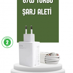 Mey İthalat® 67 Watt Turbo Şarj Cihazı Xiaomi Redmi Note 10 11 12 Uyumlu