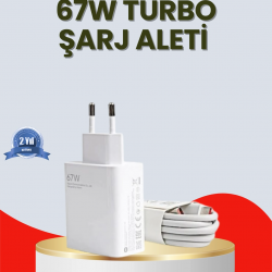 Mey İthalat® 67 Watt Ultra Hızlı Şarj Adaptörü Xiaomi Redmi 9 10 12C Uyumlu