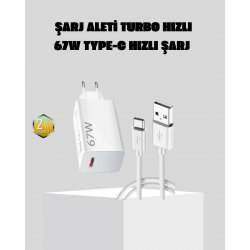 Mey İthalat® 67W Süper Hızlı Şarj Adaptörü ve Kablo Seti – Güvenli, Kompakt ve Ergonomik Tasarım