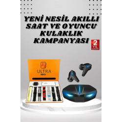 Mey İthalat® 7 Kordonlu Akıllı Saat Ve  Kulaklığı ANC Özelliği Kulak İçi Mikrofonlu Sesli Görüşme