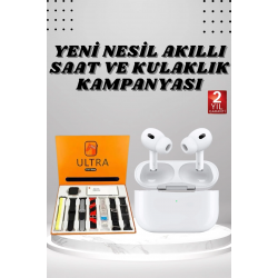 Mey İthalat® 7 Kordonlu Akıllı Saat Ve Yeni Nesil Kulaklık Dokunmatik Ekran Android ve İOS Uyumlu