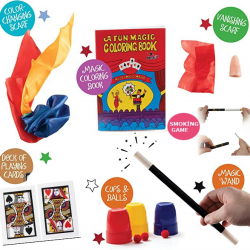 Mey İthalat® 7 Parçalık Lüks Sihirbazlık Seti ( Defter-Mendilli Parmak-Deste-iskambil-Sigara-Kaybolan kupa-Mendil )