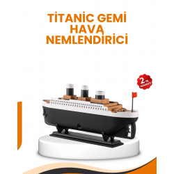 Mey İthalat® 7 Renk Ortam Işıklı Dekoratif Gemi Tasarım Hava Nemlendirici Difüzör