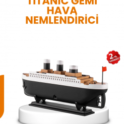 Mey İthalat® 7 Renk Ortam Işıklı Dekoratif Gemi Tasarım Hava Nemlendirici Difüzör