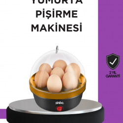 Mey İthalat® 7 Yumurta Kapasiteli Buharlı Yumurta Pişirme Cihazı Sesli Uyarılı