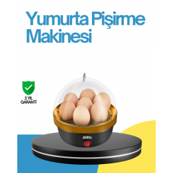 Mey İthalat® 7 Yumurta Kapasiteli Yumurta Pişirme Makinesi Rafadan Orta ve Katı