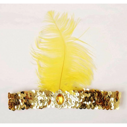 Mey İthalat® 70'ler 80'ler ve 90'lar Temalı Altın Renk Çarliston Saç Bandı