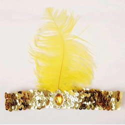 Mey İthalat® 70'ler 80'ler ve 90'lar Temalı Altın Renk Çarliston Saç Bandı