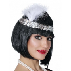 Mey İthalat® 70'ler 80'ler ve 90'lar Temalı Gümüş Renk Çarliston Saç Bandı