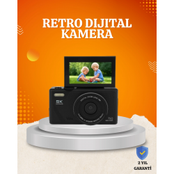 Mey İthalat® 75MP 5K Video Destekli Dijital Kamera 18x Zoom Çok Eksenli Stabilizasyon