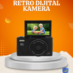 Mey İthalat® 75MP 5K Video Destekli Dijital Kamera 18x Zoom Çok Eksenli Stabilizasyon