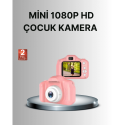 Mey İthalat® 8 Megapiksel Mini Çocuk Kamerası HD Ekranlı Darbeye Dayanıklı ve Şarjlı