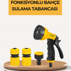 Mey İthalat® 8 Modlu Bahçe Sulama Tabancası Seti Bitki Çiçek Araç Temizleme
