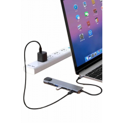Mey İthalat® 8 Port Çoklayıcı Macbook Ile Uyumlu Çoğaltıcı Type-C dönüştürücü TF SD kart