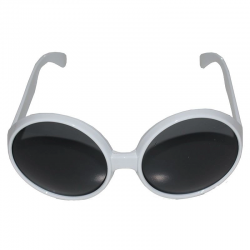 Mey İthalat®  80 li Yıllar Beyaz Renk Nostalji Yeşilçam Parti Gözlüğü