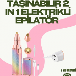 Mey İthalat® 8000 RPM Taşınabilir Epilatör – Kaş Düzeltici ve Dudak Epilatörlü Pille Çalışan