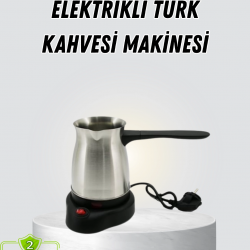 Mey İthalat® 800W Paslanmaz Elektrikli Cezve Gizli Rezistans ve Ergonomik Kulp