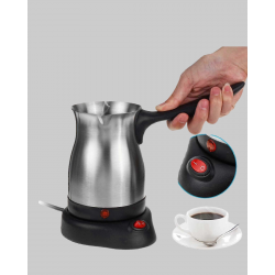 Mey İthalat® 800W Paslanmaz Elektrikli Cezve Gizli Rezistans ve Ergonomik Kulp