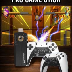 Mey İthalat® 8K Android TV Gme Stick Video Oyun Konsolu Aile Retro 35000 Oyunlu Çift Kollu