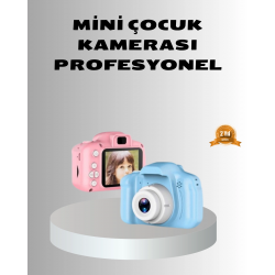 Mey İthalat® 8MP Mini Çocuk Fotoğraf Makinesi – Pembe Ses Kaydı Özellikli