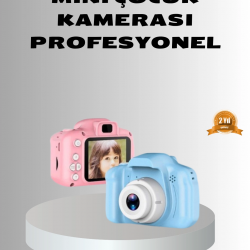 Mey İthalat® 8MP Mini Çocuk Fotoğraf Makinesi – Pembe Ses Kaydı Özellikli