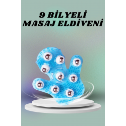 Mey İthalat® 9 Bilyeli El Şeklinde Omuz Bacak Masaj Aleti Masaj Eldiveni Giyilebilir Plastik Vücut Sıkılaştırıcı