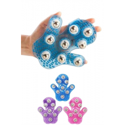 Mey İthalat® 9 Bilyeli El Şeklinde Omuz Bacak Masaj Aleti Masaj Eldiveni Giyilebilir Plastik Vücut Sıkılaştırıcı