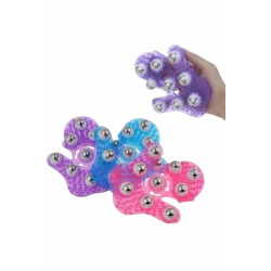 Mey İthalat® 9 Bilyeli Masaj Eldiveni Tüm Vücut Masajına Uygun Kafa Masaj Aleti