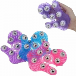 Mey İthalat® 9 Bilyeli Masaj Eldiveni Tüm Vücut Masajına Uygun Kafa Masaj Aleti